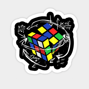 Rubik Cube Formulas Math Teacher Sticker